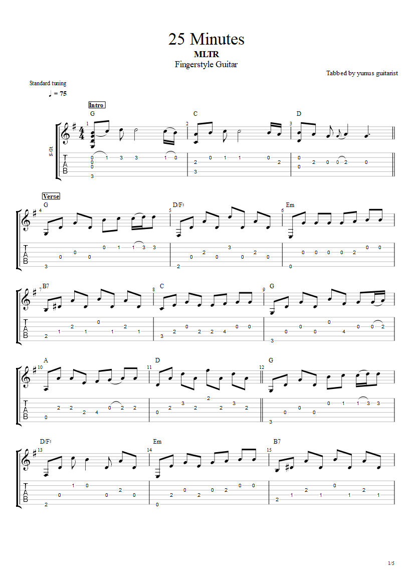 25 Minutes – MLTR (PDF)