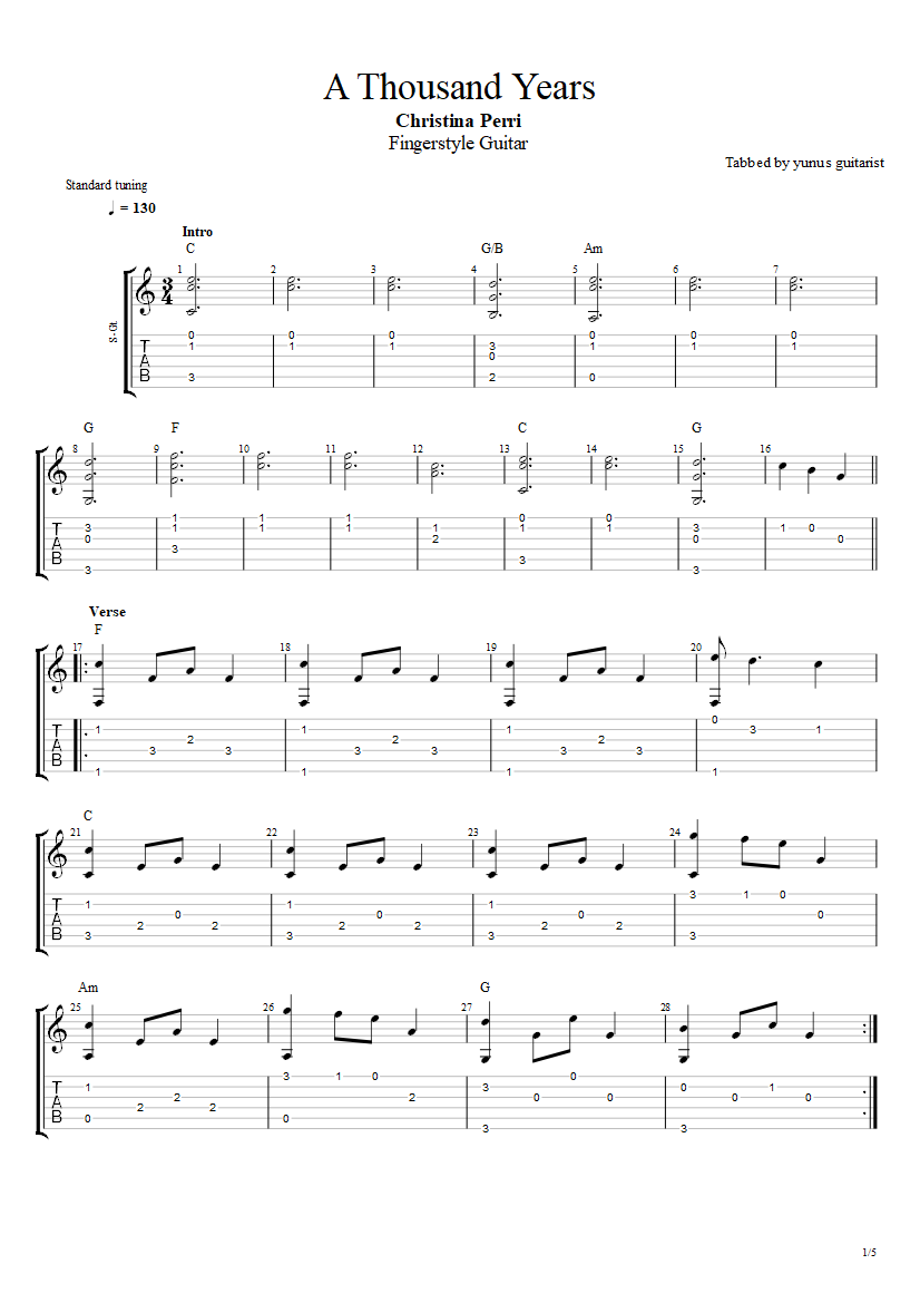 A Thousand Years – Christina Perri (PDF)